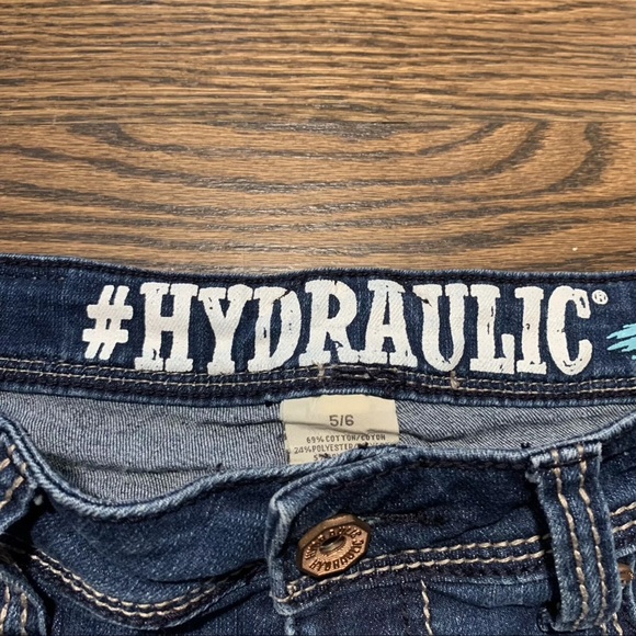 HYDRAULIC Bailey Women's Size 5-6 Medium Blue Denim Low-Rise Midi Shorts - Picture 3 of 9